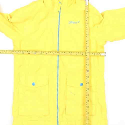 Gelert Girls Yellow Waterproof Hooded Rain Coat 9-10 Years