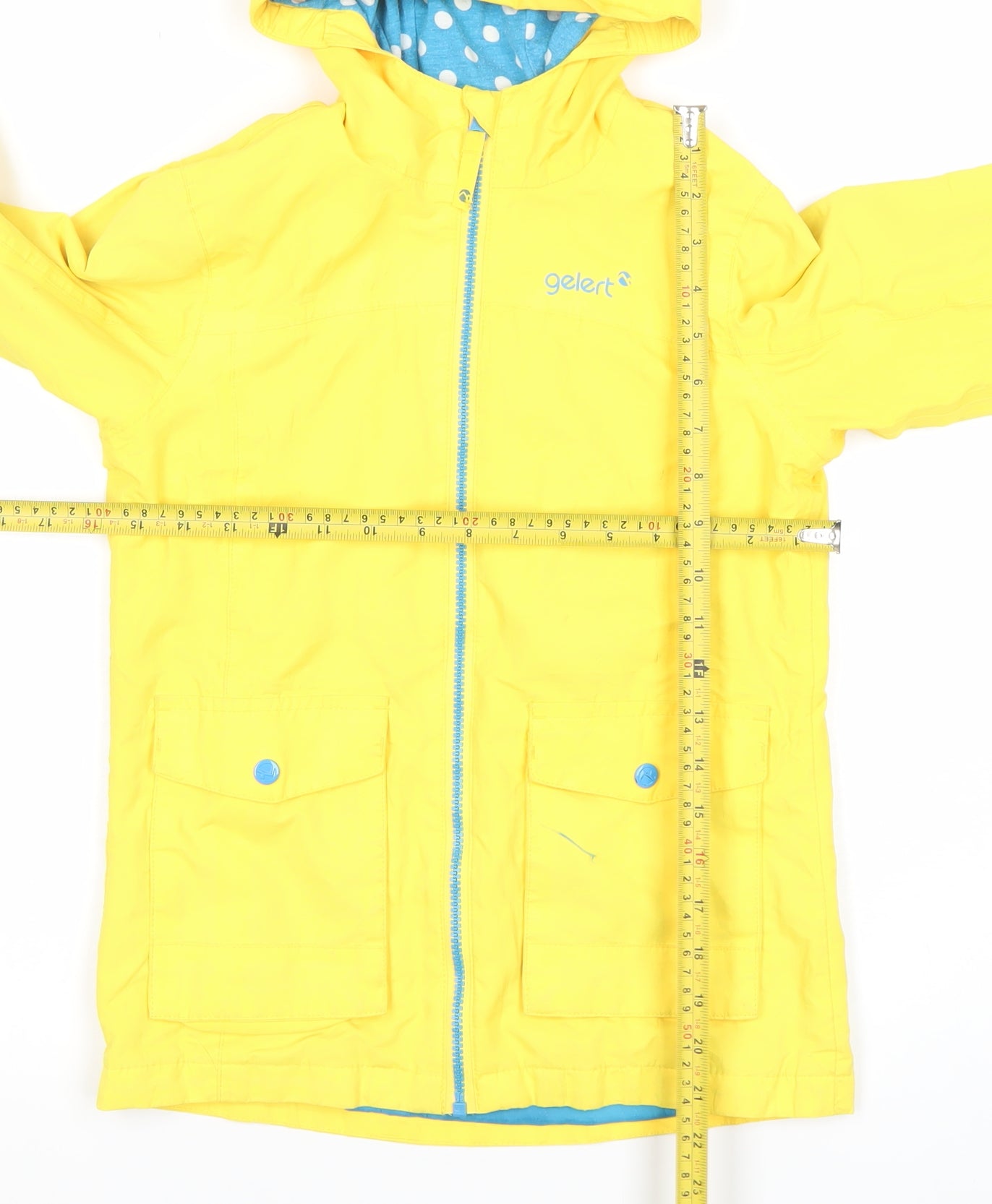 Gelert Girls Yellow Waterproof Hooded Rain Coat 9-10 Years