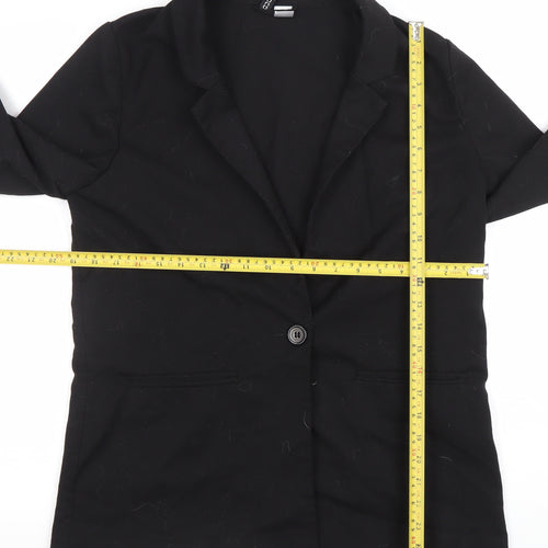 H&M Divided Women's Black Single-Breasted Blazer Size 12