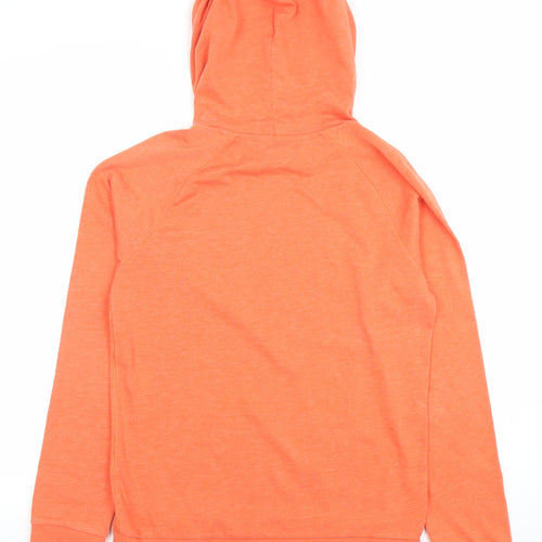H&M Boys Orange Graphic Pullover Hoodie Size 12-14 Years Cotton Blend