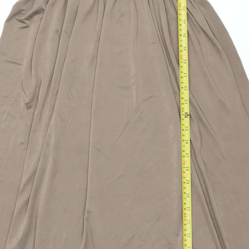 Sweetgirl Women’s Brown Midi Fit & Flare V-Neck Dress Size S