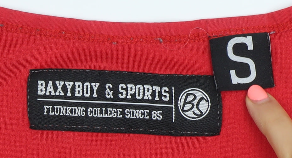 Baxyboy & Sports Men's Red Striped Basketball Tank Top Size S