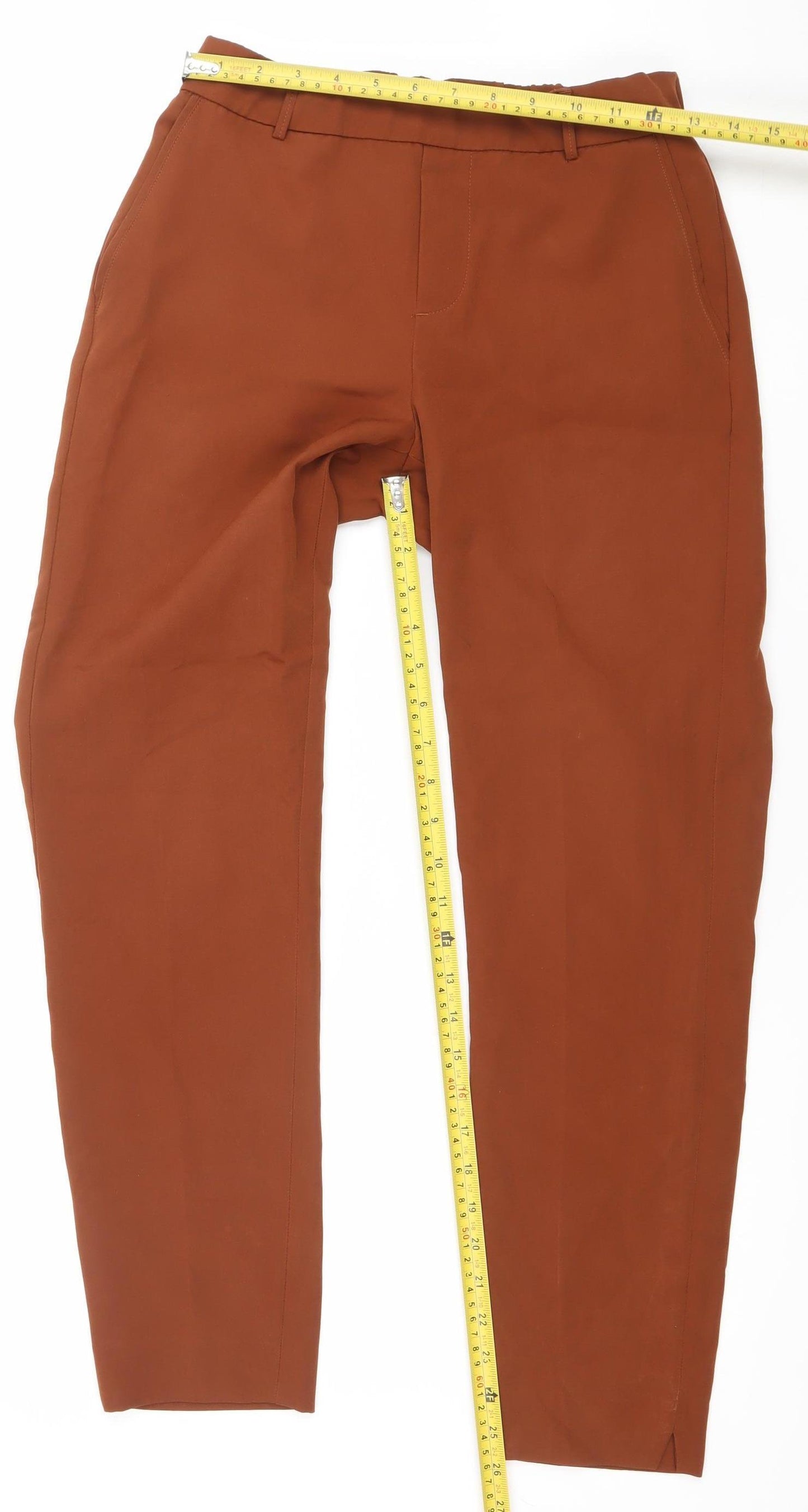 Only Women Brown Chino Trousers S Regular 32in Waist