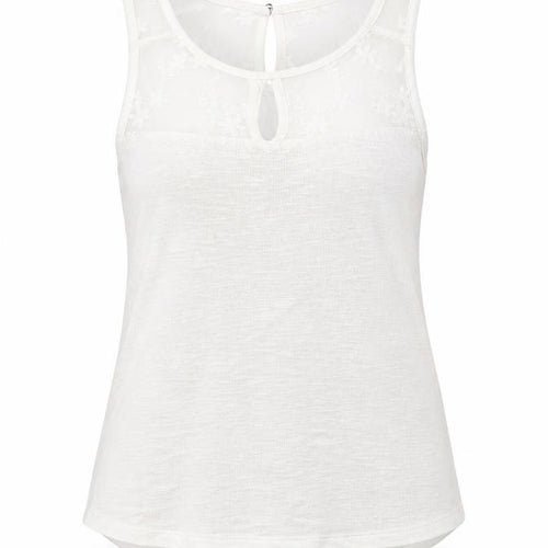 Bershka Women’s White Lace Panel Sleeveless Camisole Top Size S