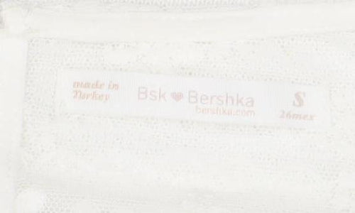 Bershka Women’s White Lace Panel Sleeveless Camisole Top Size S