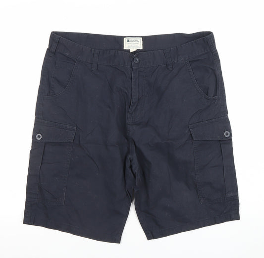 Mountain Warehouse Men's Navy Cargo Shorts Size 34 Cotton Casual