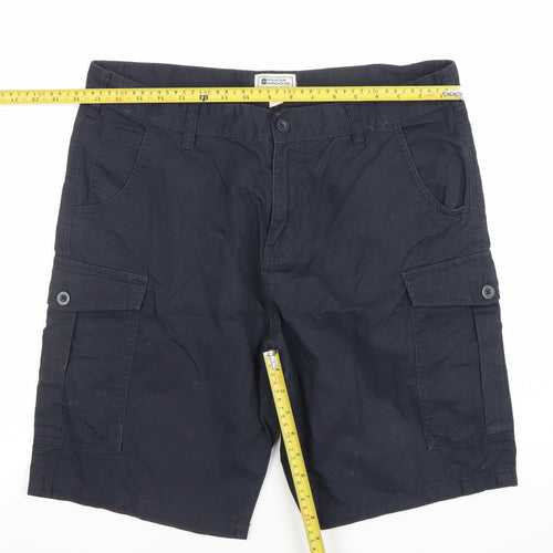 Mountain Warehouse Men's Navy Cargo Shorts Size 34 Cotton Casual