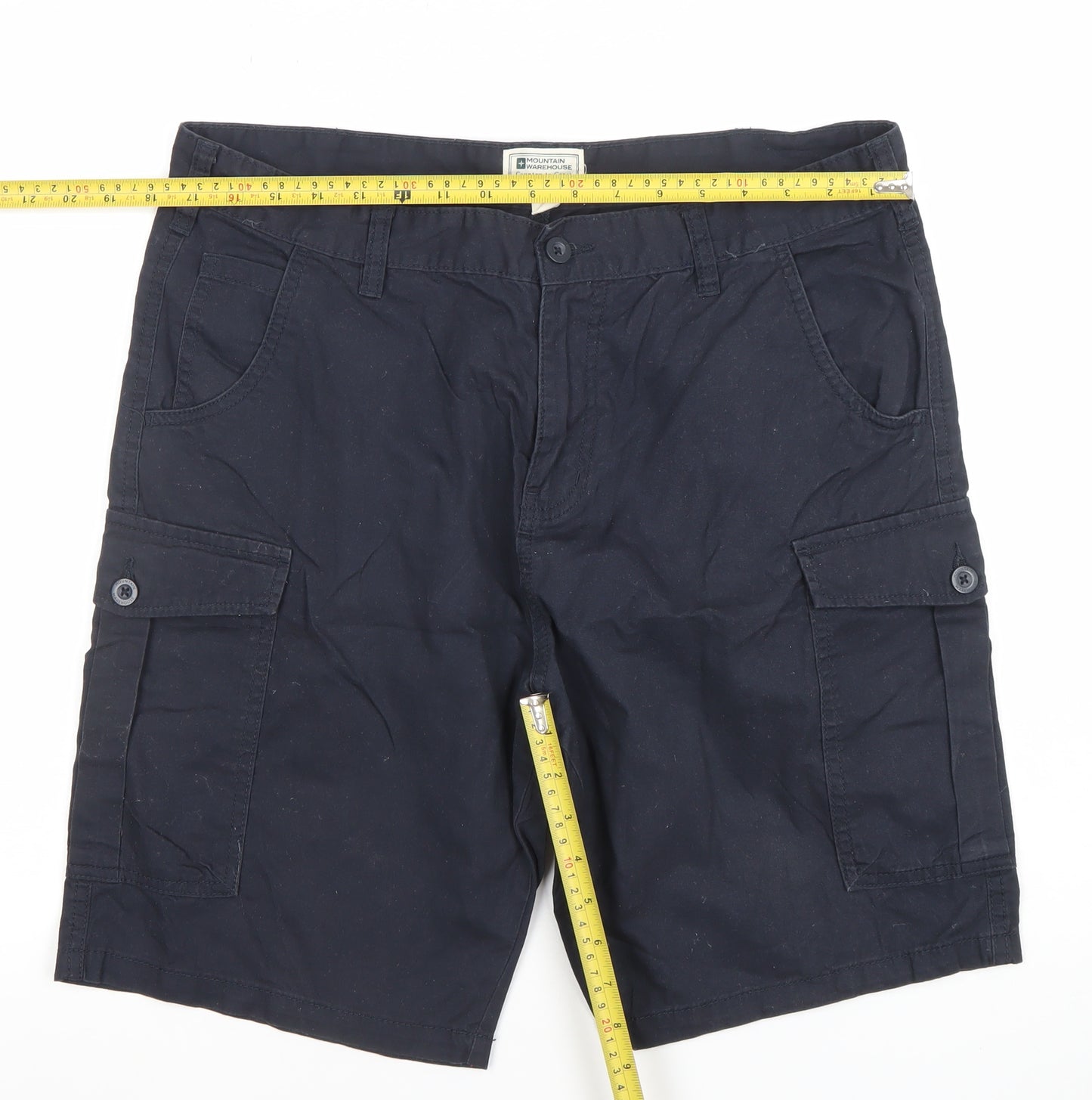 Mountain Warehouse Men's Navy Cargo Shorts Size 34 Cotton Casual