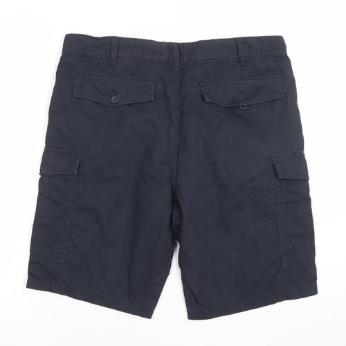 Mountain Warehouse Men's Navy Cargo Shorts Size 34 Cotton Casual