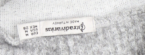 Stradivarius Women Grey Roll Neck Pullover Sweatshirt Size 10