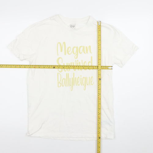 GAP Women's White Classic T-Shirt XS Short Sleeve Cotton Casual