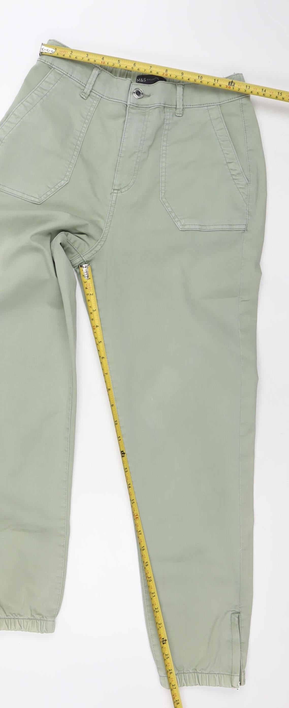 Marks and Spencer Women's Green Tapered Jeans Size 10