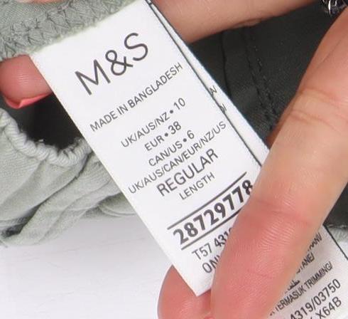 Marks and Spencer Women's Green Tapered Jeans Size 10