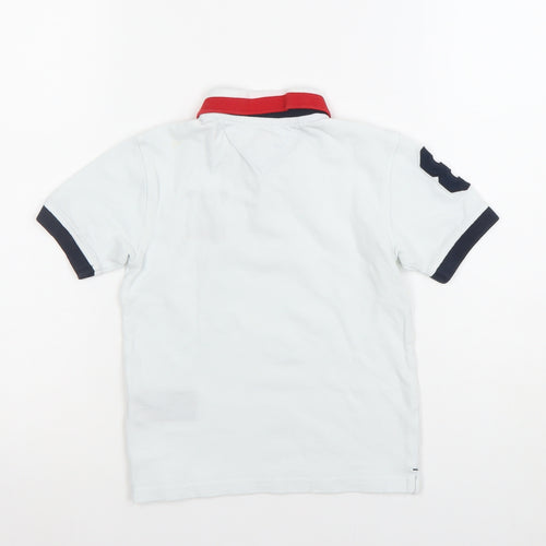 Tommy Hilfiger Boys White Polo Shirt Size 5 Years Embroidered Logo