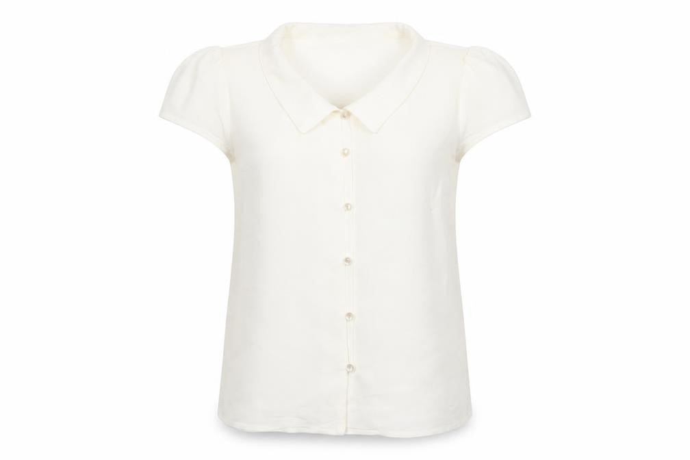 Princess Highway Women’s Ivory Short Sleeve Button-Up Blouse Size 6