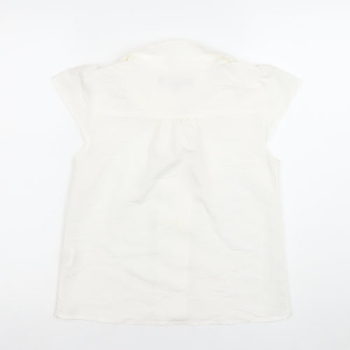 Princess Highway Women’s Ivory Short Sleeve Button-Up Blouse Size 6