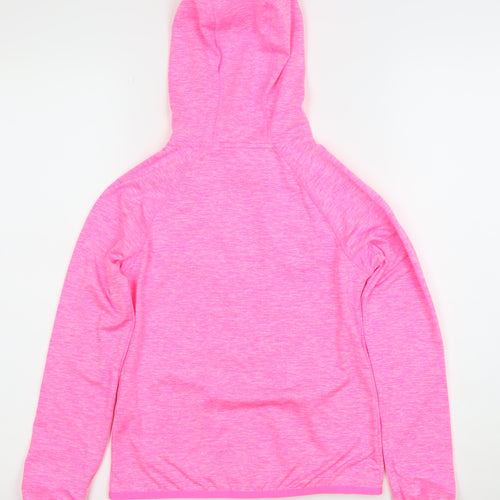 Dunnes Stores Girls Pink Full Zip Hoodie 8-9 Years Lightweight Activewear