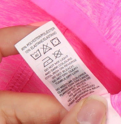 Dunnes Stores Girls Pink Full Zip Hoodie 8-9 Years Lightweight Activewear