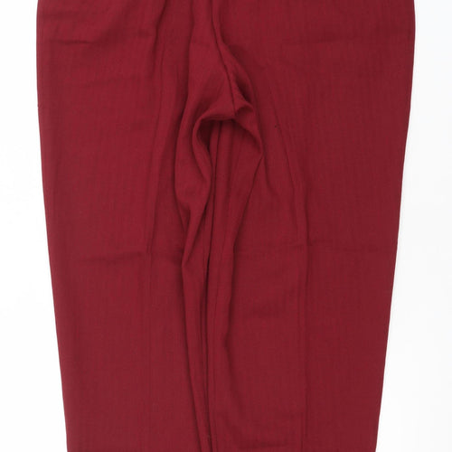 Marks and Spencer Women’s Red Pleated Stretch Trousers Size 14