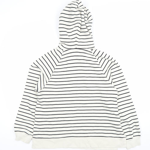 Marks and Spencer Women’s Black & White Stripe Cotton Hoodie UK 6