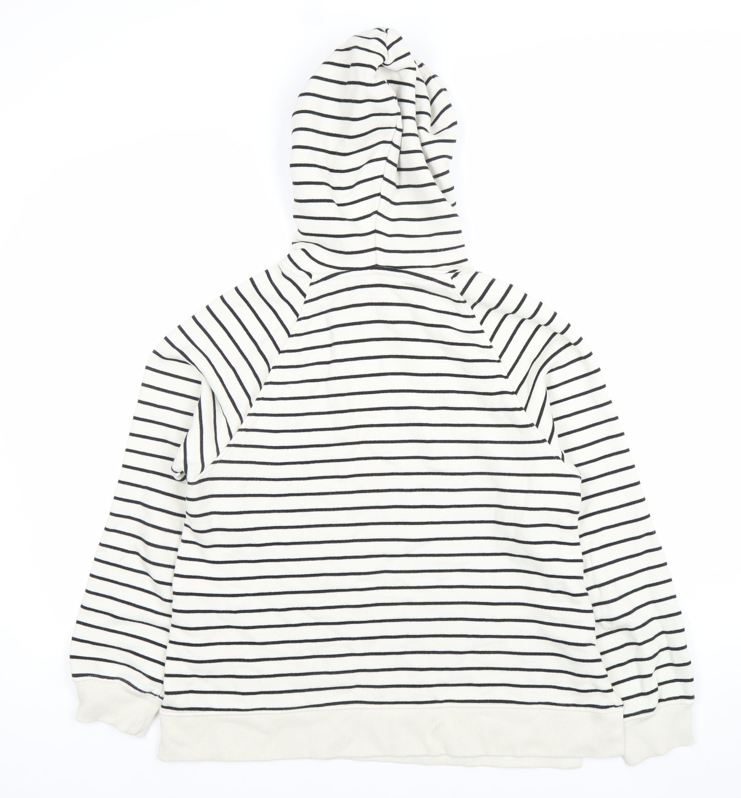 Marks and Spencer Women’s Black & White Stripe Cotton Hoodie UK 6