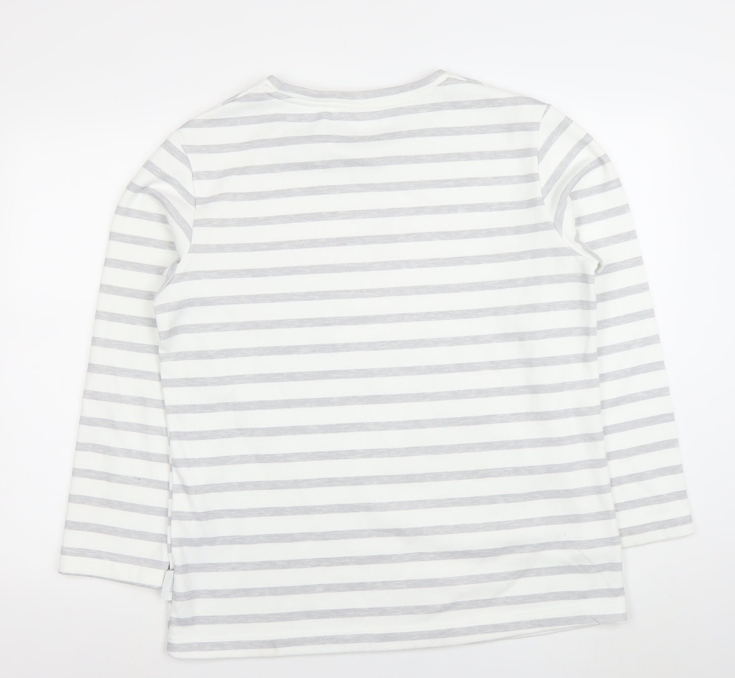 Disney Women's White Striped Mickey Mouse Nightshirt M