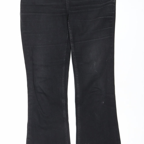 We The Free Women Black Flared Jeans Size 28 Stretch Cotton Blend