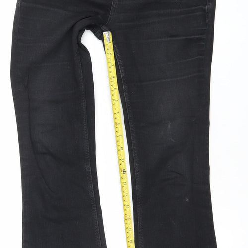 We The Free Women Black Flared Jeans Size 28 Stretch Cotton Blend