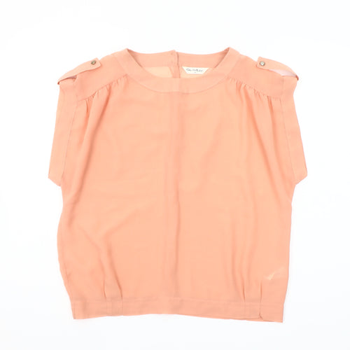 Miss Selfridge Women's Orange Short Sleeve Blouse Size 12