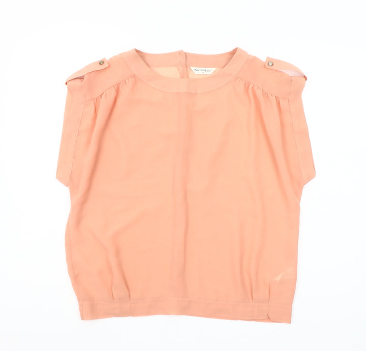 Miss Selfridge Women's Orange Short Sleeve Blouse Size 12