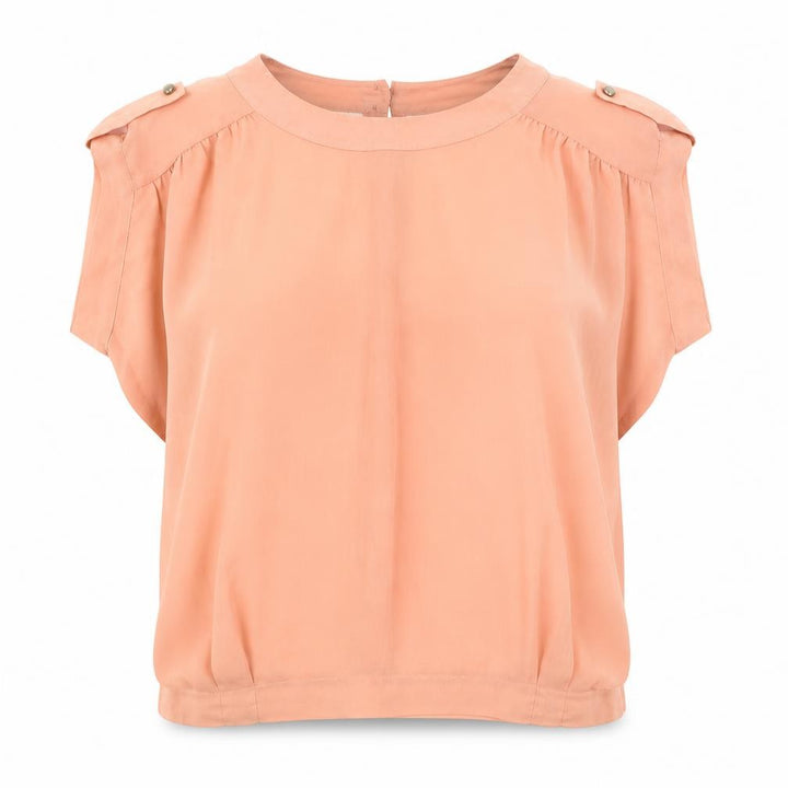 Miss Selfridge Women's Orange Short Sleeve Blouse Size 12