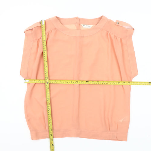 Miss Selfridge Women's Orange Short Sleeve Blouse Size 12