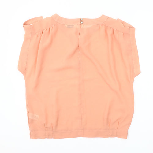 Miss Selfridge Women's Orange Short Sleeve Blouse Size 12