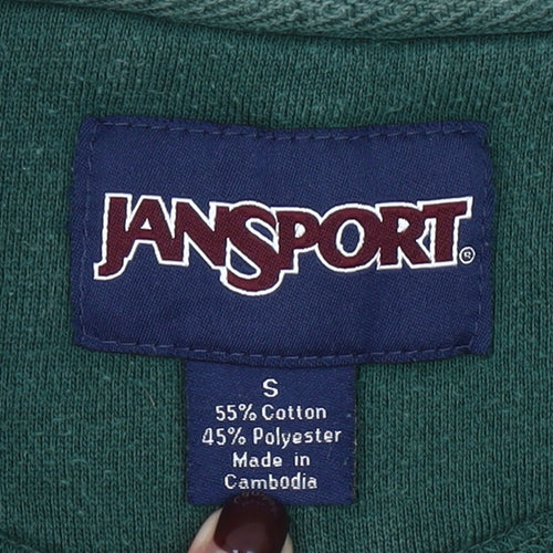 JanSport Women’s Green 1/4 Zip William & Mary Fleece Sweatshirt S