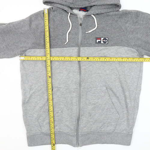 Fila Men’s Grey Full Zip Hoodie Size L Regular Fit Sweatshirt