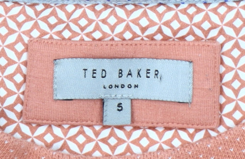 Ted Baker Men's Orange Crew Neck Pullover Sweatshirt Size L