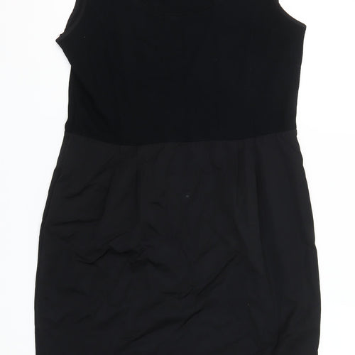 Gap Women’s Black Sleeveless Sheath Dress Size L Viscose Blend