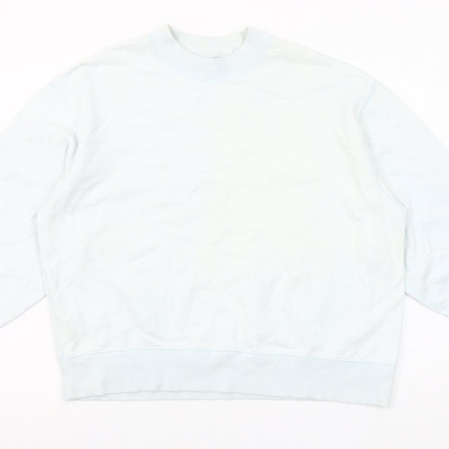 Uniqlo Women Light Blue XL Crew Neck Pullover Sweatshirt