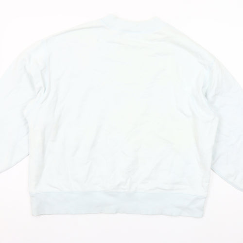 Uniqlo Women Light Blue XL Crew Neck Pullover Sweatshirt