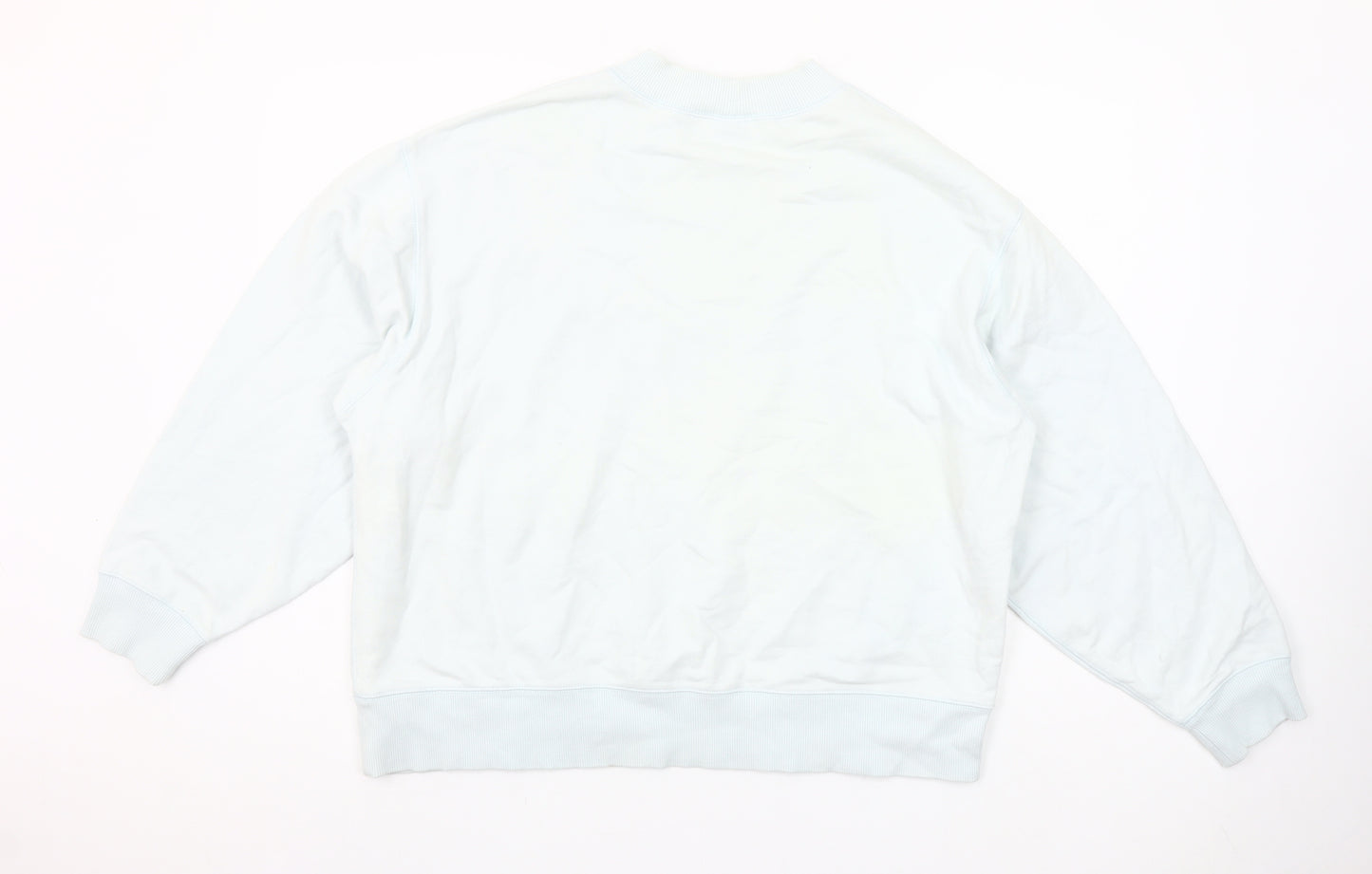 Uniqlo Women Light Blue XL Crew Neck Pullover Sweatshirt