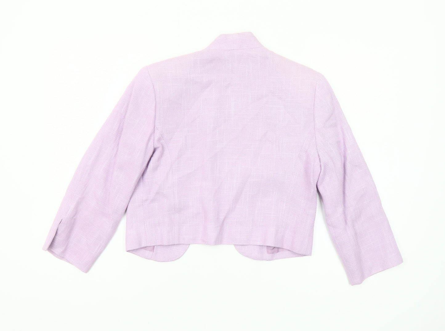 Karida Women’s Lilac Cropped Blazer Jacket Size 10 Cotton Blend
