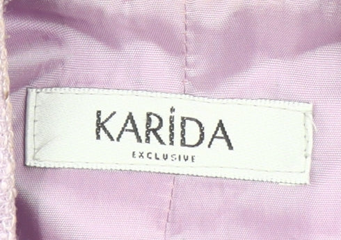 Karida Women’s Lilac Cropped Blazer Jacket Size 10 Cotton Blend