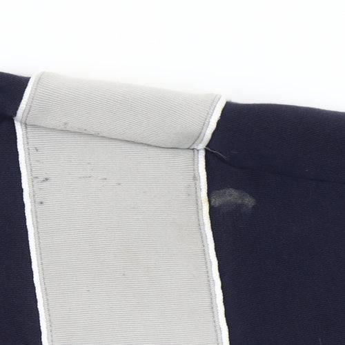 Adidas Womens Navy Blue Half Zip Hoodie Small Cotton Blend Logo Details
