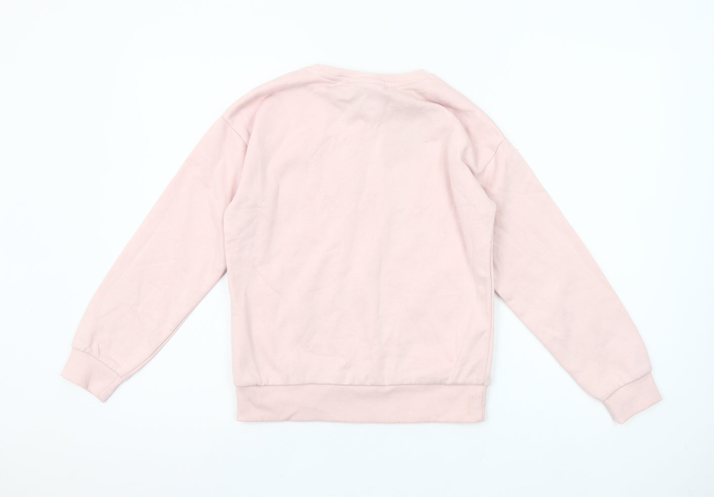 Pineapple Girls Pink Glitter Logo Pullover Sweatshirt 10-11 Years