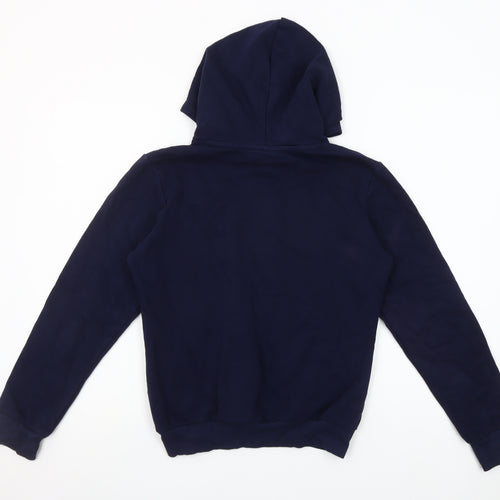 Puma Womens Navy Blue Pullover Hoodie XS Logo Cotton Blend