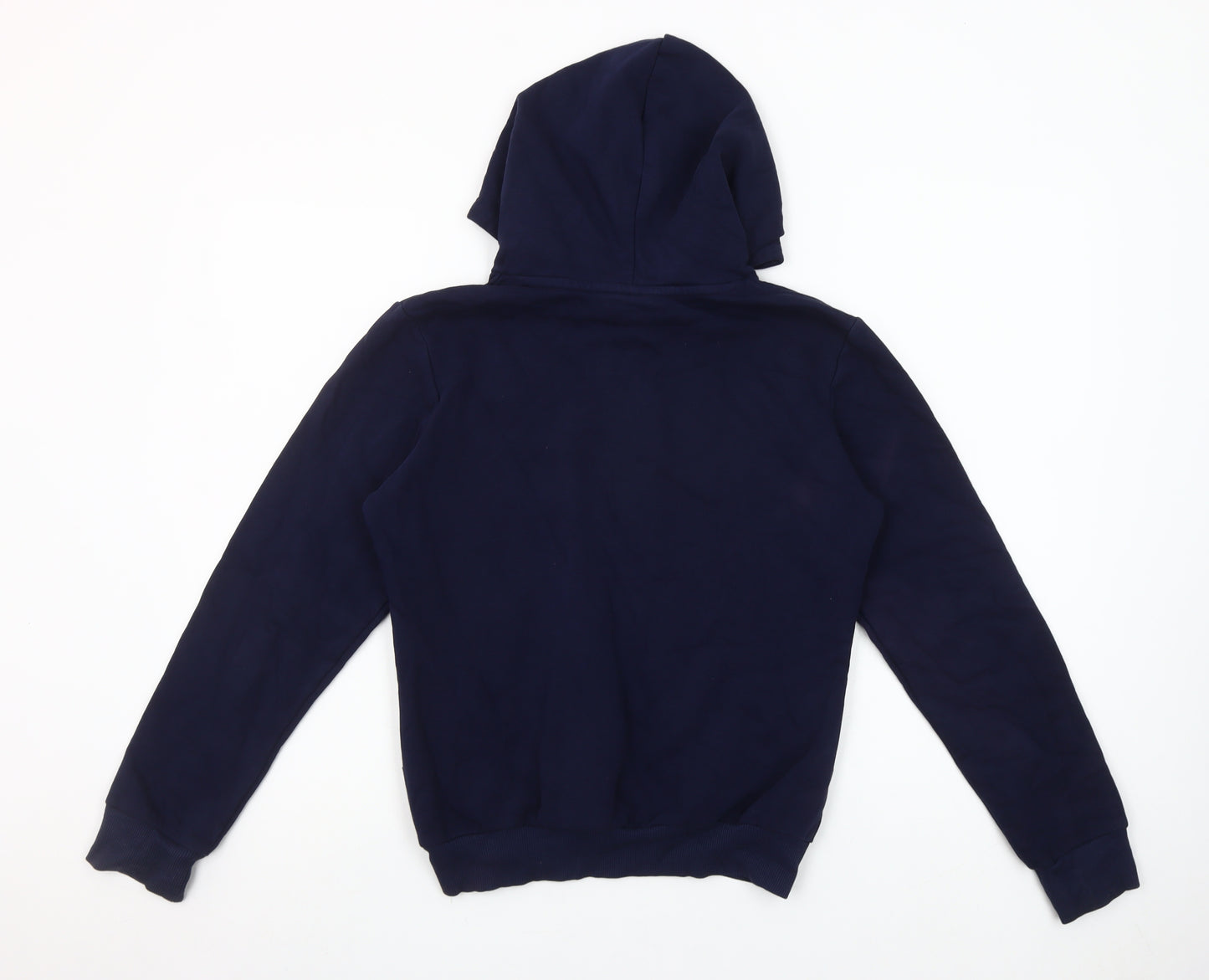 Puma Womens Navy Blue Pullover Hoodie XS Logo Cotton Blend