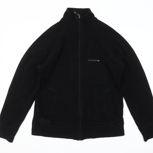 Duck and Cover Men's Black Full Zip Fleece Sweatshirt M