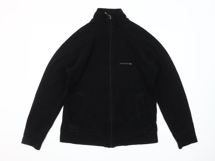 Duck and Cover Men's Black Full Zip Fleece Sweatshirt M