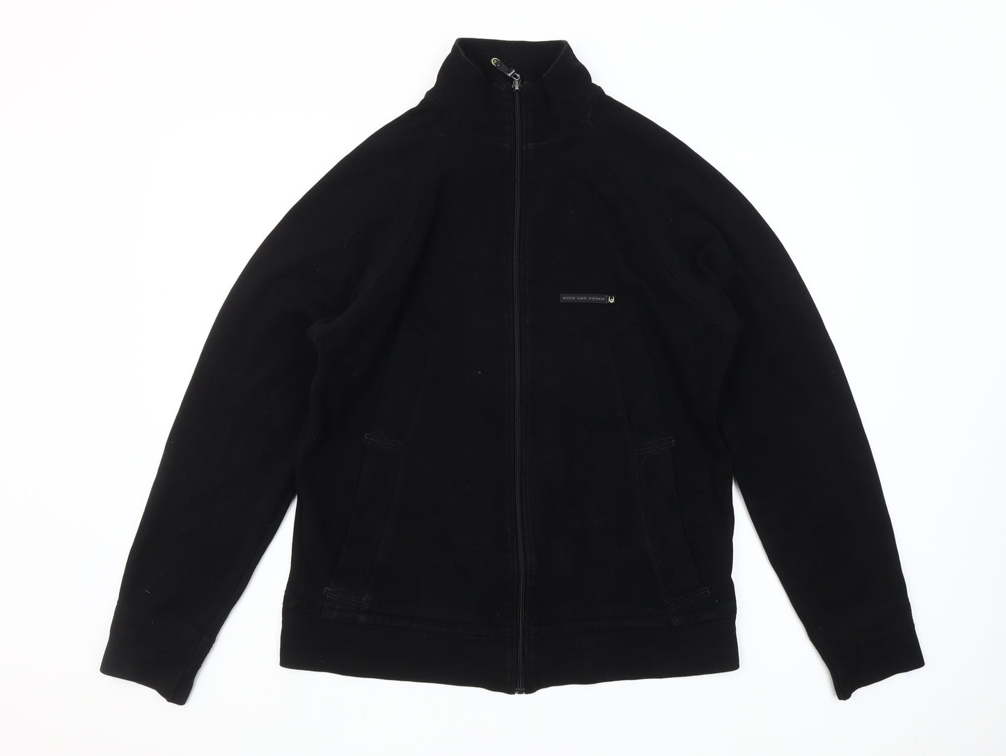Duck and Cover Men's Black Full Zip Fleece Sweatshirt M