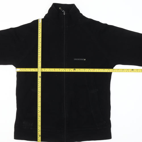 Duck and Cover Men's Black Full Zip Fleece Sweatshirt M